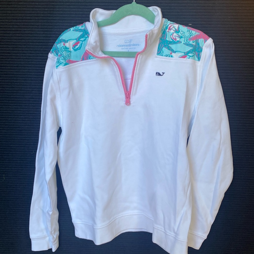NWOT Vineyard Vines, Girls, Quarter -Zip (size L -14)